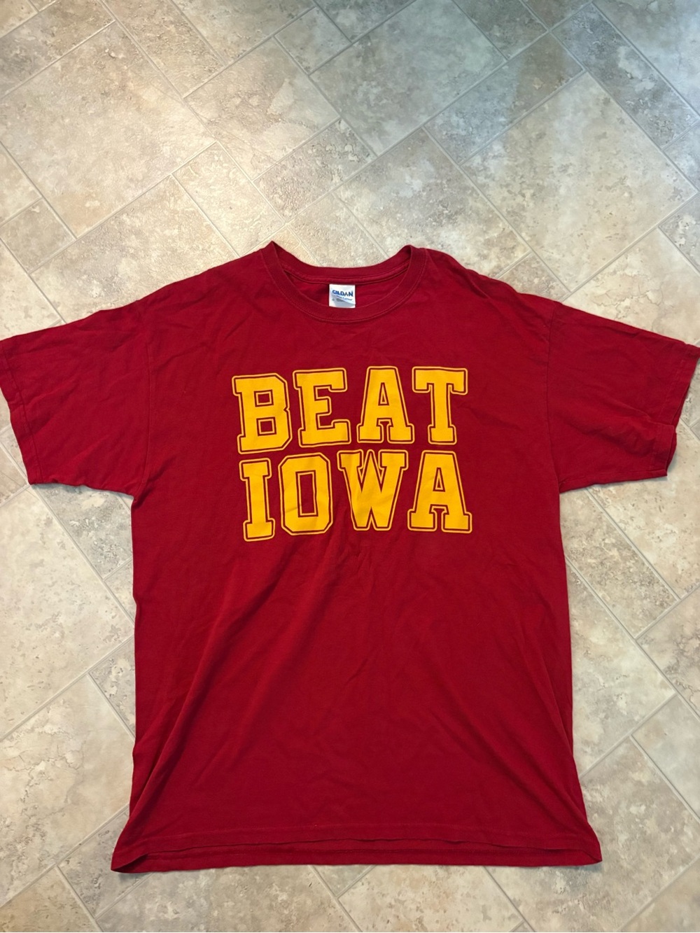 Beat Iowa Red Graphic Tee